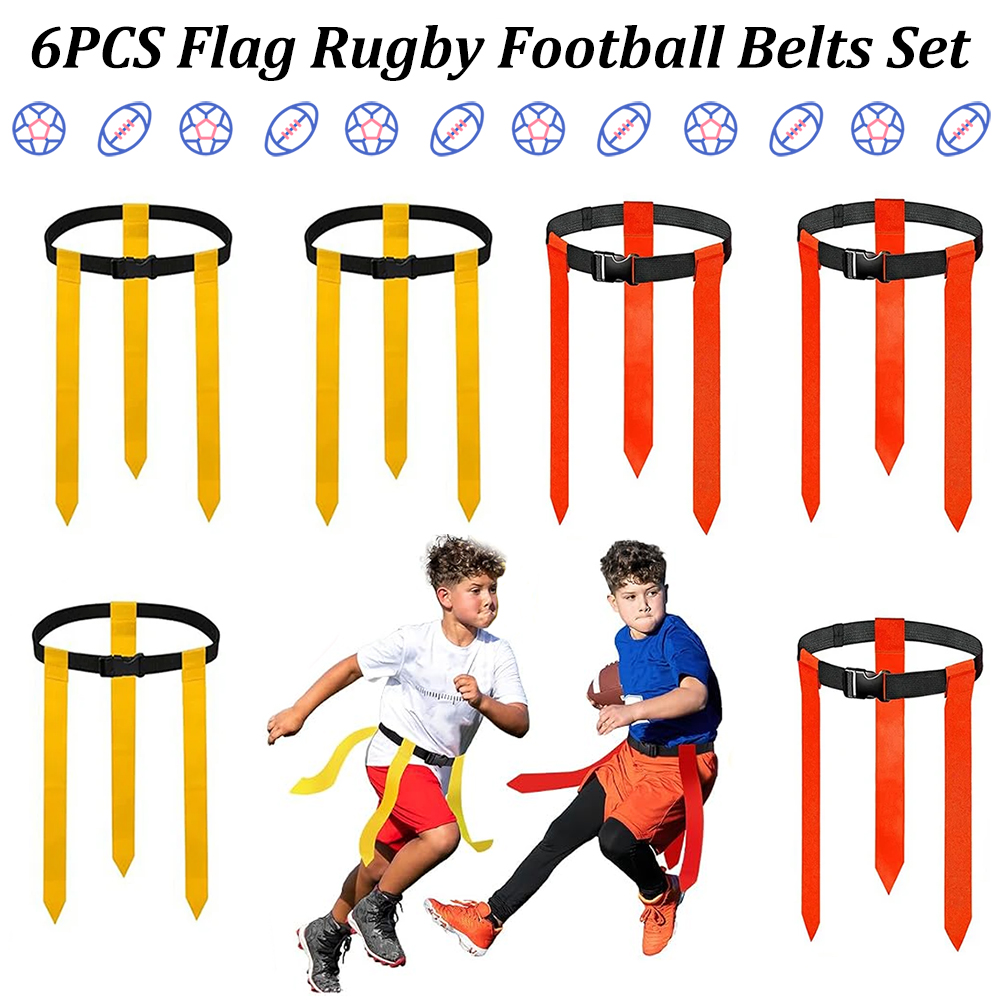Sports Equipment Football - 6PCS Flag Football Belts Set Adjustable