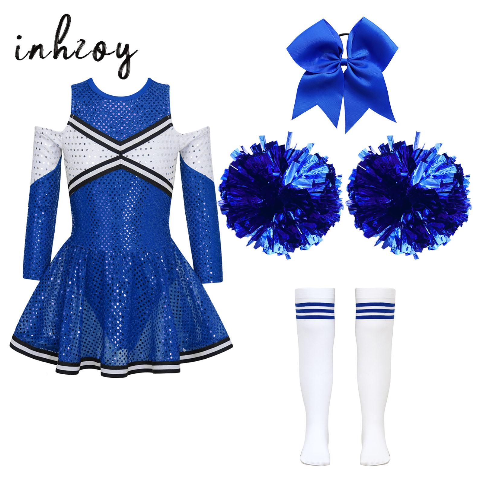 Cheerleading Pom Pom - Kids Girls Cheerleader Costume Halloween Cosplay