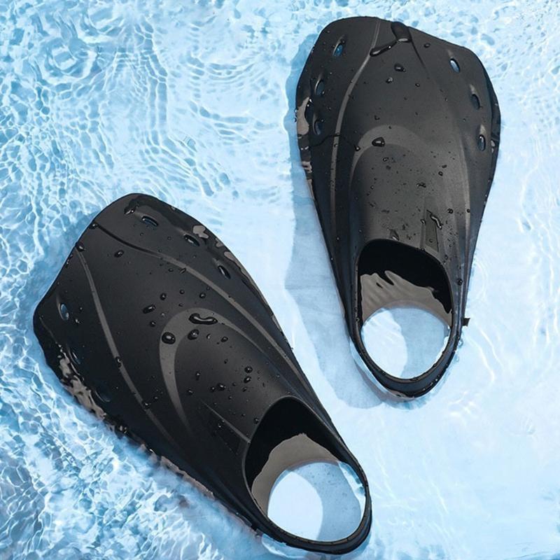Swim Fin Short Blade - 1 Pair Snorkel Fins Adjustable Open