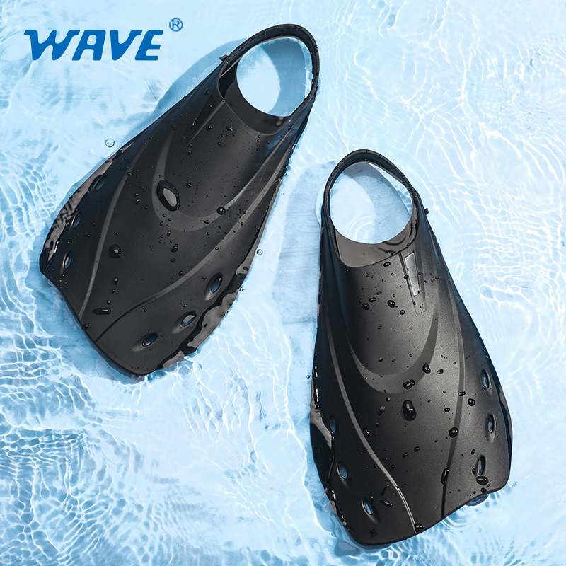 Swim Fin Short Blade - WAVE Adult Swimming Foot Covered Diving