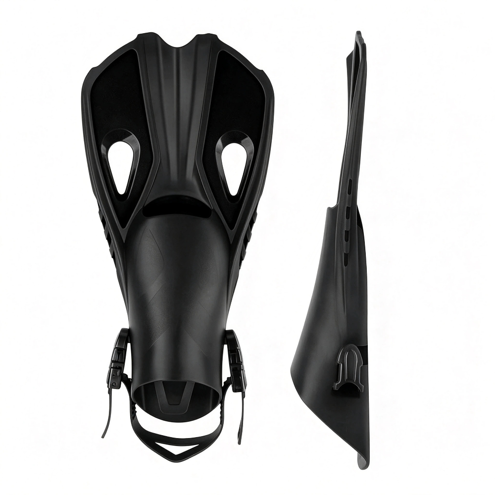Swim Fin Short Blade - Adjustable Open Heel Short Swim Fins