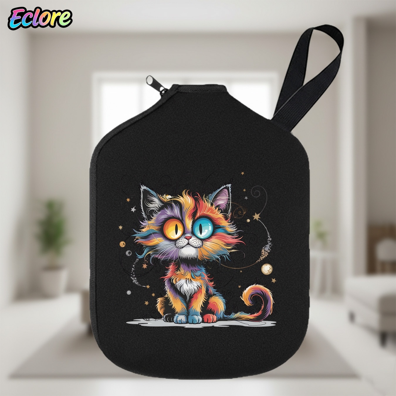 Table Tennis Paddle - Galaxy Star Cat Pickleball Paddle Bag