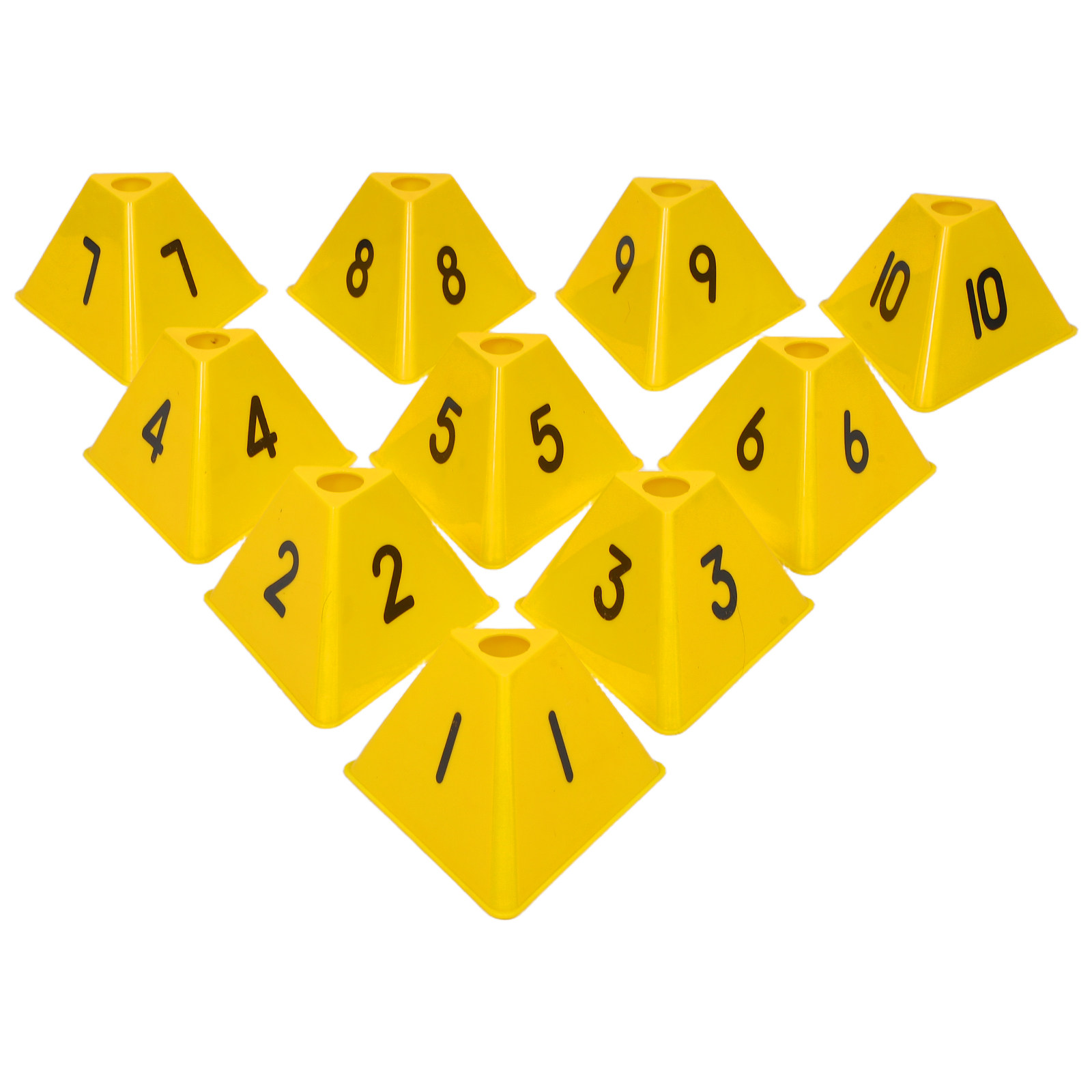 Sports Equipment Basketball - 10Pcs Football Training Marker Cones Numbered