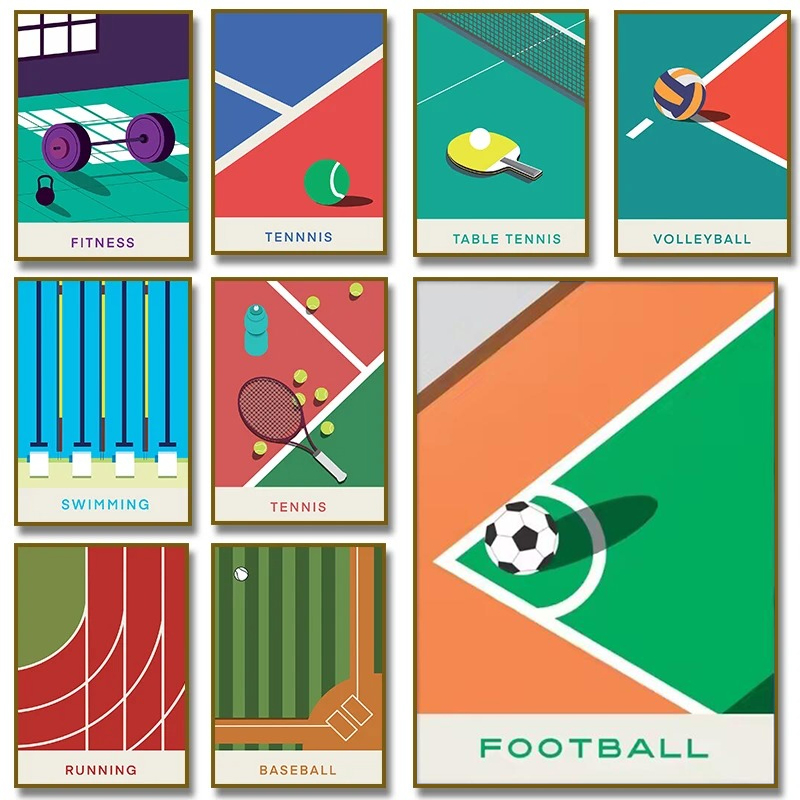 Baseball Tennis Table Tennis S - огляд і ціна Sports Equipment Poster