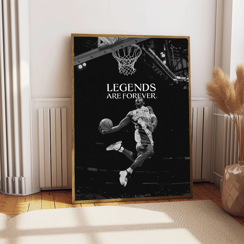 Black and White Basketball Sta - огляд і ціна Sports Equipment Poster