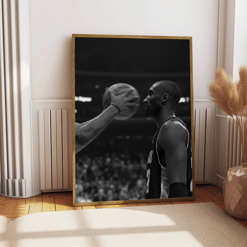 Black and White Basketball Sta - огляд і ціна Sports Equipment Poster