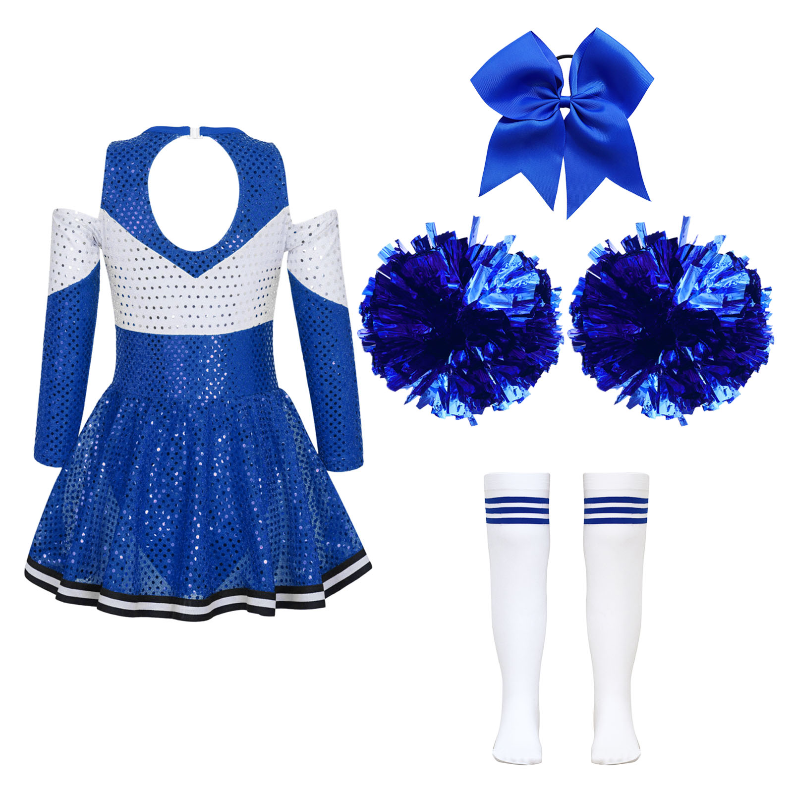 Kids Girls Cheerleader Costume - огляд і ціна Cheerleading Pom Pom
