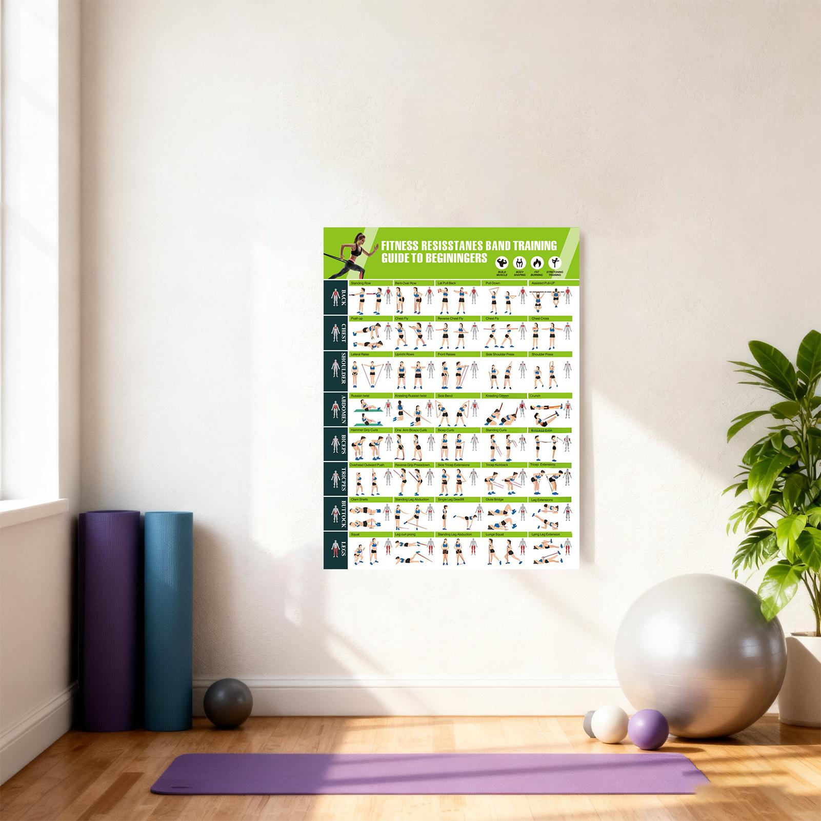Workout Posters with Resistanc - огляд і ціна Sports Equipment Poster
