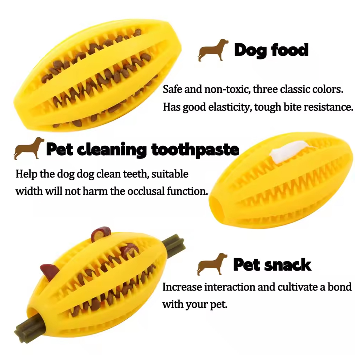 Dog Leaky Food Toy, Durable Te - огляд і ціна Rugby Training Ball
