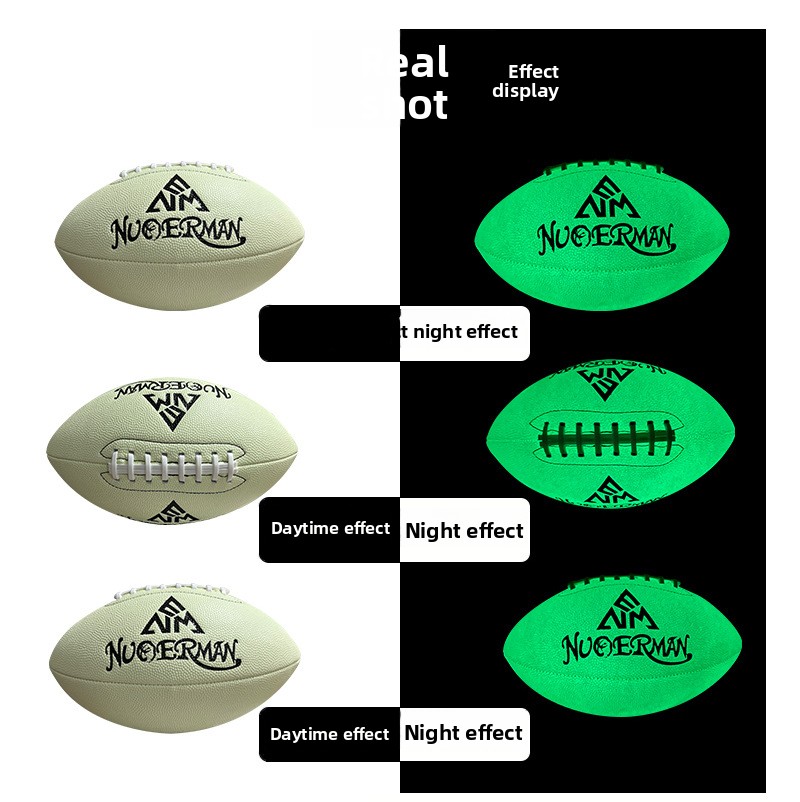 PU Night Light Rugby American  - огляд і ціна Rugby Training Ball