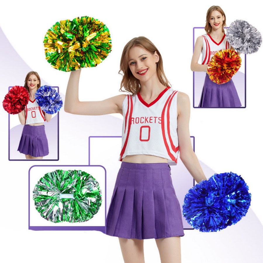 1Pcs Metallic PET Cheerleader  - огляд і ціна Cheerleading Pom Pom