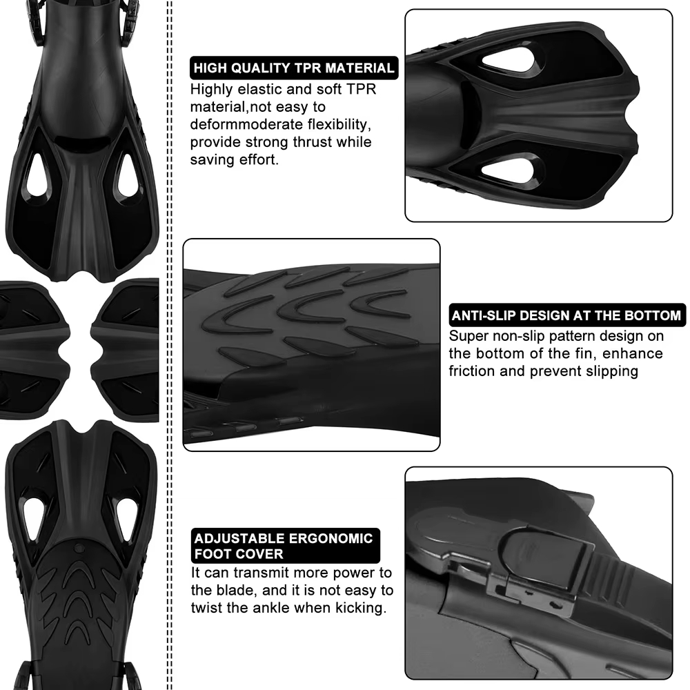 Adjustable Open Heel Short Swi - огляд і ціна Swim Fin Short Blade