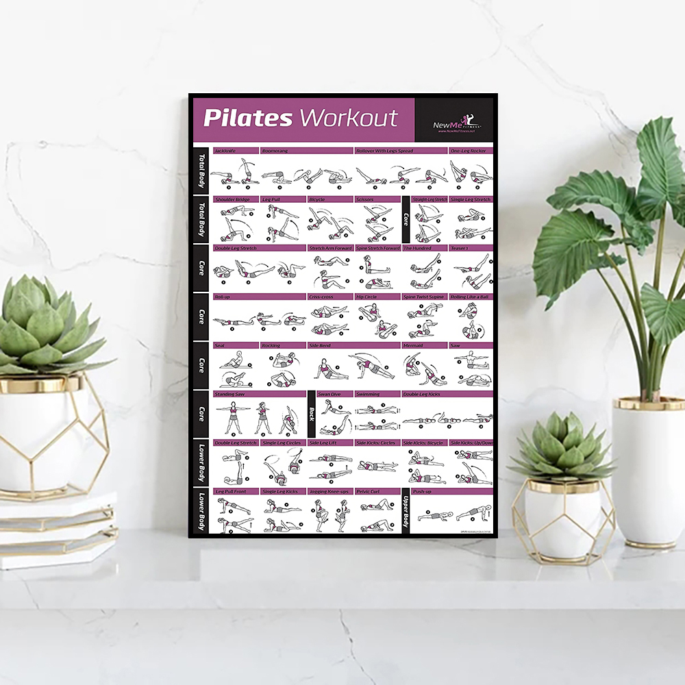 Pilates Training Chart Canvas  - огляд і ціна Sports Equipment Poster