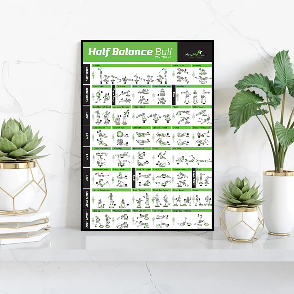 Pilates Training Chart Canvas  - огляд і ціна Sports Equipment Poster