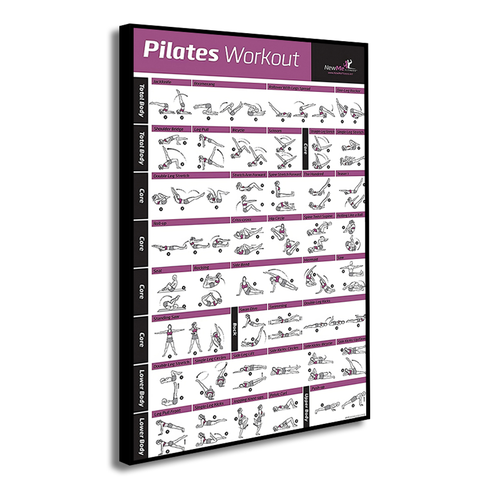 Pilates Training Chart Canvas  - огляд і ціна Sports Equipment Poster