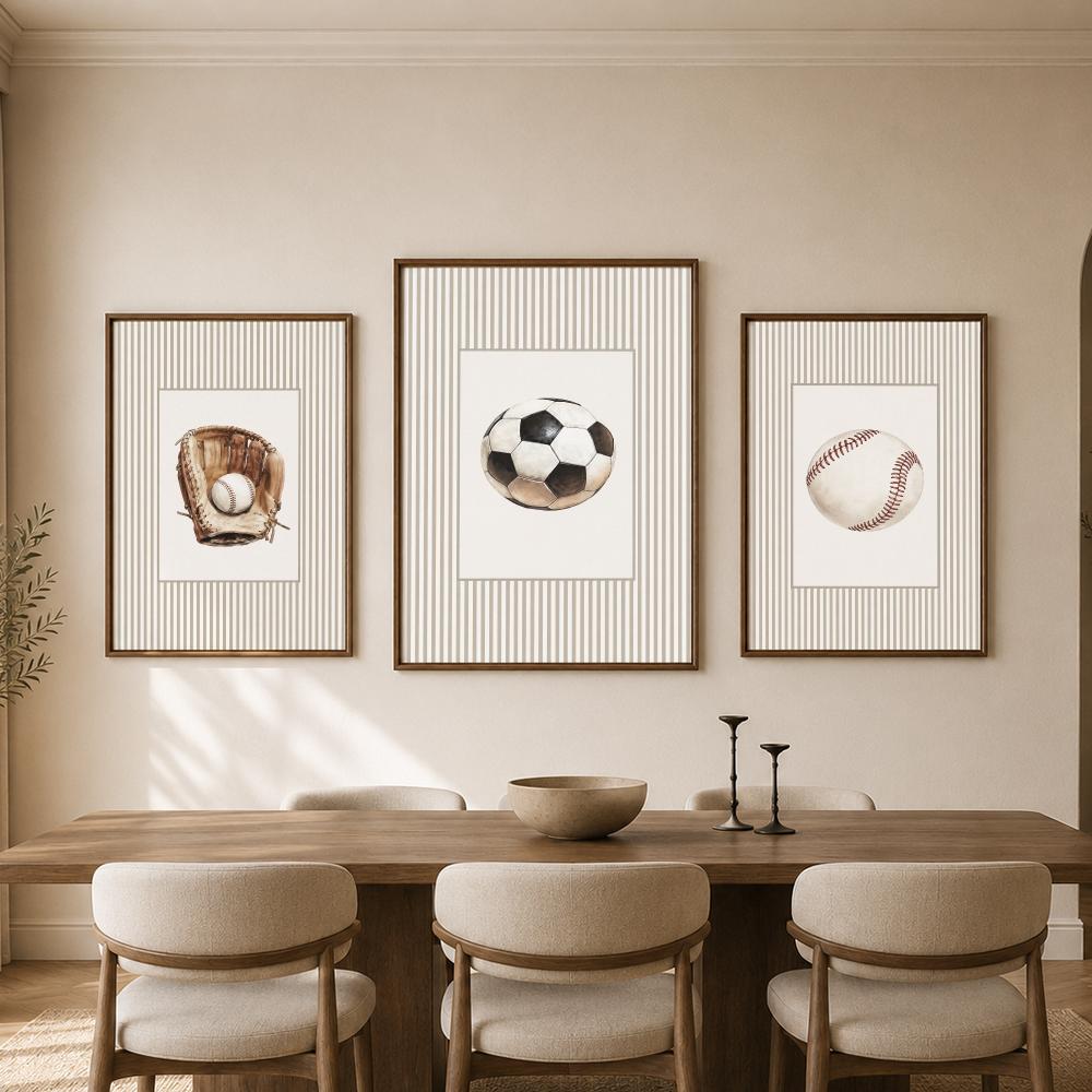Vintage Sports Balls Equipment - огляд і ціна Sports Equipment Poster