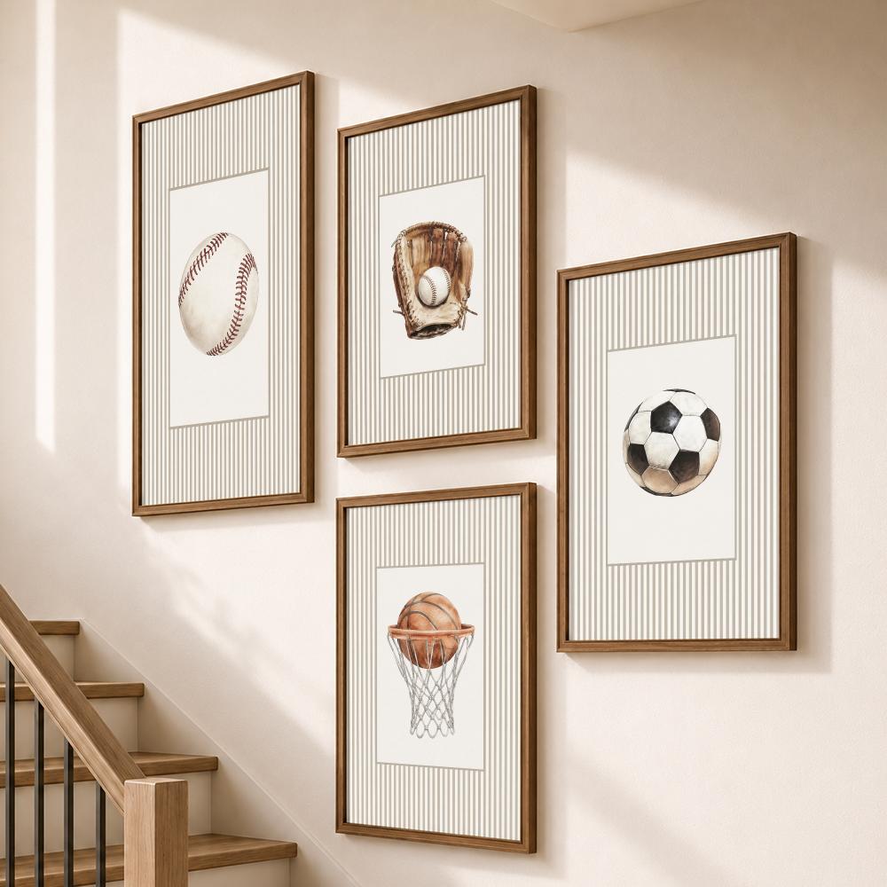 Vintage Sports Balls Equipment - огляд і ціна Sports Equipment Poster