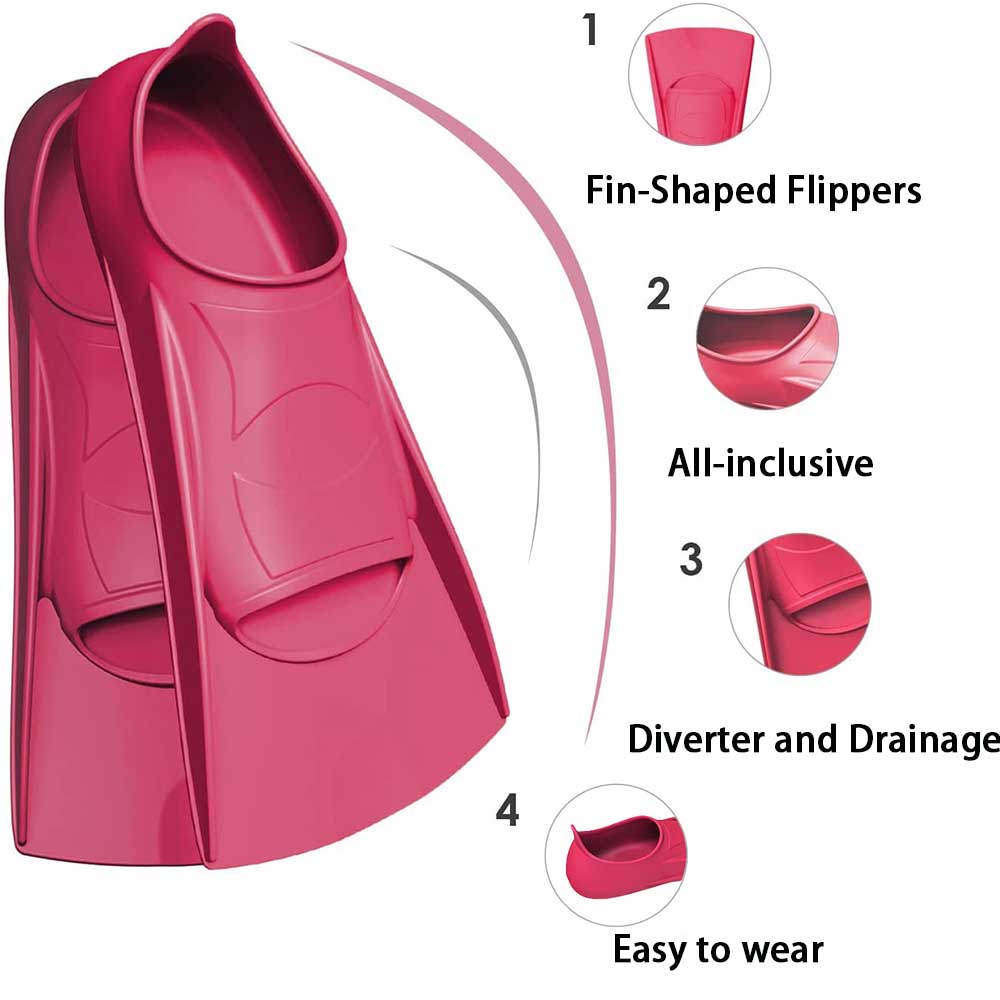 Swimming Flipper Silicone Wome - огляд і ціна Swim Fin Short Blade